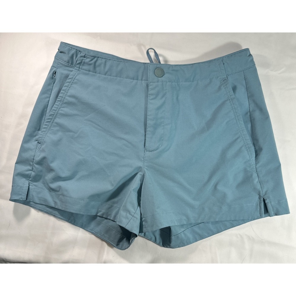 The North Face Teal Blue Womens Shorts Sz 4 Blue Nylon Drawstring Pockets  3.5"